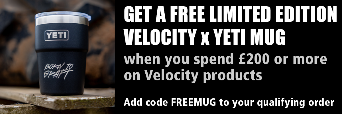 Get a FREE Mug when you spend £200 or more on velocity products
